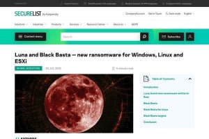 Windows、Linux、VMwareを標的とした新たなランサムウェアに注意