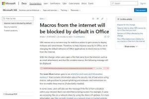 Microsoft、OfficeのVBAデフォルトブロック機能を再び有効化