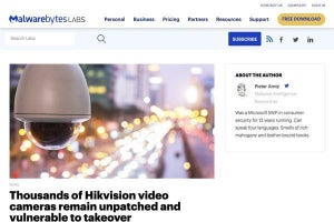 約8万台のWebカメラが脆弱性を抱えたまま放置、すぐに確認を