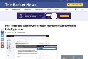 Python PyPIがフィッシング詐欺攻撃を受けている、ただちに確認を