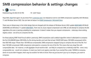 Microsoft、新しい仕様のSMB圧縮をWindows 11/Server 2022向けにリリース