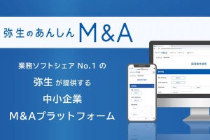 弥生、小規模企業に特化したM&Aプラットフォーム開始‐税理士や会計士が支援