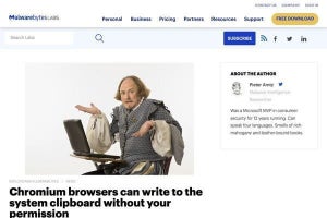 Google Chromeはクリップボードを勝手に上書きする、攻撃者に悪用される恐れ