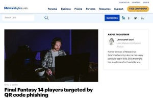 FF XIVを標的とするQRコード詐欺に注意、アカウント侵害の恐れ