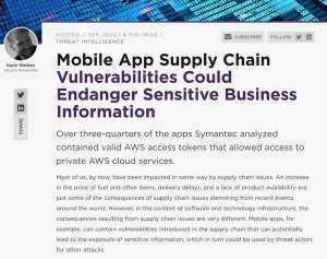 1800超のモバイルアプリにハードコードされたAWSアクセストークン、漏洩の恐れ