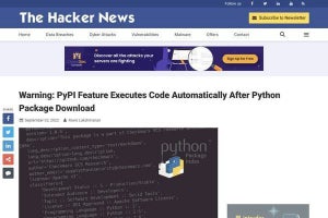 PyPIダウンロード時にコード実行する機能、犯罪に悪用される恐れ
