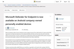 Microsoft Defender for Endpoint、会社所有の個人利用Androidデバイスでも利用可能に