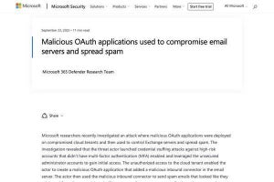 OAuthアプリケーションのサイバー攻撃への悪用が増加していると警告、Microsoft