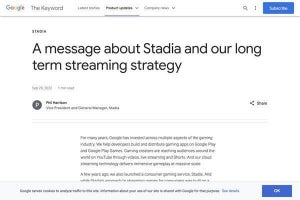 Google、ゲームストリーミングサービス「Stadia」を2023年1月18日で終了