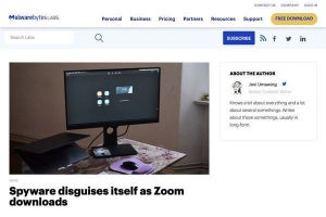 Zoomインストーラを装ったスパイウェアに要注意