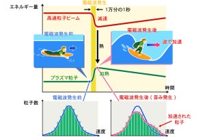 高エネルギー粒子による波がプラズマを加熱する様子、核融合研などが観測に成功