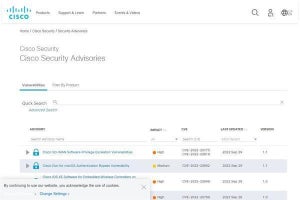 シスコシステムズの複数製品に重要な脆弱性、アップデートを