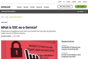 自前のセキュリティチーム発足が無理なら「SOC-as-a-Service」という手も