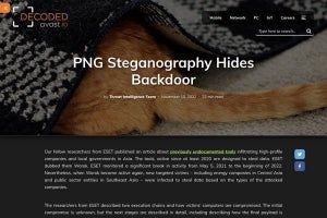 PNG画像にマルウェアを隠してDropBoxも悪用したデータ窃取を確認