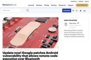 AndroidにBluetooth経由で任意のコードが実行される脆弱性あり