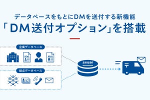 Sansan、データベース上の顧客へDM送付できる新オプション‐工数を削減