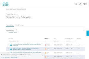 シスコ製品に緊急の脆弱性、ただちにアップデートを