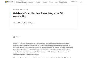 macOSのGatekeeper’に脆弱性、Microsoftが発見し詳細を公開