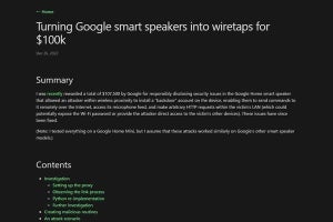 Google Homeで盗聴が可能になる脆弱性の詳細情報が公開