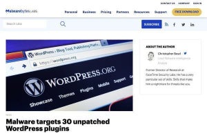 30超のパッチ未適用のWordPressプラグインがサイバー攻撃に悪用、確認を