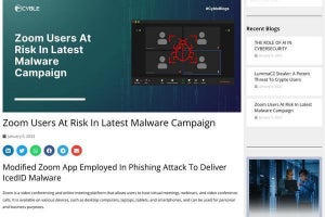 Zoomユーザーを標的としたフィッシング詐欺に注意