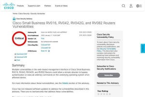 シスコの複数のルータに緊急の脆弱性もパッチはなし、確認と対応を