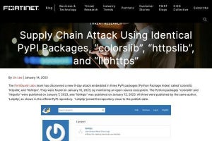 不正な3つのPyPIパッケージがPyPIリポジトリに混入、Python開発者は注意を