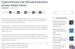 Visual Studio Codeの拡張機能、サイバー攻撃の新たな餌食に