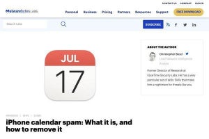 iPhoneユーザーは注意、詐欺師がカレンダースパムで狙っている