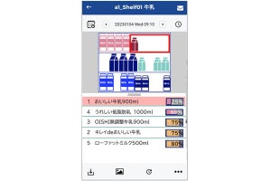 NEC、商品棚の在庫量可視化サービスで商品ごとの検知機能を強化