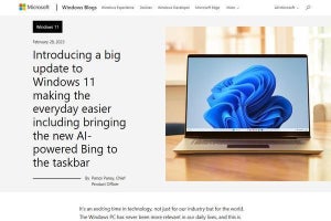 Windows 11、タスクバー検索ボックスにAI Bing検索機能を統合