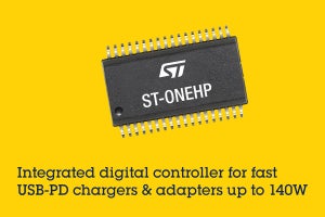 STマイクロ、最大140W出力のUSB PD 3.1 EPR対応デジタル電源制御ICを発表