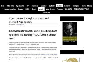 Microsoft Wordの重大な脆弱性に対し概念実証が公開される