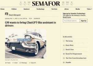 GM、運転者向けにChatGPTのようなAIアシスタント機能を開発中か