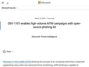 悪用が増加しているオープンソースのAiTMフィッシングキットに注意