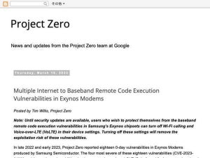 Samsung製モバイルチップセットに複数の重大な脆弱性、Googleが報告