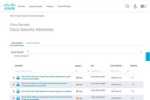 シスコの複数製品に複数の脆弱性、ただちにアップデートを