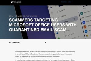 Microsoft Office 365ユーザー狙う新たなフィッシングキャンペーン発見