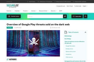 Google Playで不正を働くためのIDやツールを売るダークWeb市場の実態