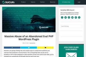 非常に古いWordPressプラグイン「Eval PHP」のサイバー攻撃への悪用を確認、注意を