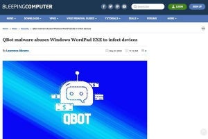 Windowsのワードパッドにマルウェアを仕込む「QBot」、新たな攻撃確認