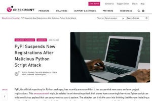 不正なPythonパッケージをPyPIに44個発見、利用の有無の確認を