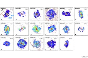 国立天文台、棒渦巻銀河の棒部の星形成効率が渦巻腕部よりも低いことを解明