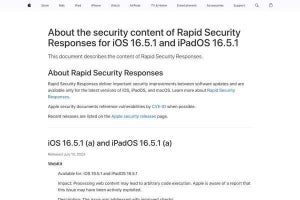 Apple、iPhone・iPad・Mac向けの緊急セキュリティパッチを再配信