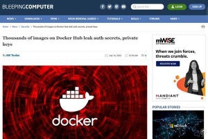 研究者がDockerイメージから大量の機密データ発見、確認を