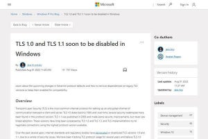 Windows 11がTLS 1.0/1.1のサポートを終了、不具合が予想されるアプリ一覧