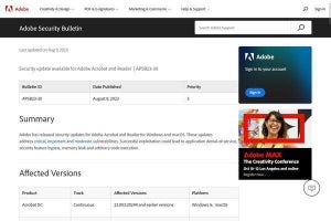 Adobeが脆弱性を修正、Acrobat、Commerce、Dimensionなどアップデートを