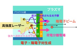 阪大、高強度レーザーにより陽電子ビームが得られることを発見