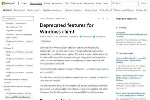 Microsoftからのお知らせ、ワードパッドは非推奨