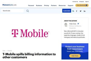 T-Mobileから一部ユーザーの請求情報とアカウント情報が流出